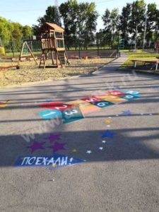 Детская игровая площадка в спортивном центре. Совместный проект Graffiti Arena и Clever_Art54
